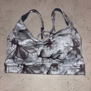 Size XS Athleta patterned grey/green floral sports bra